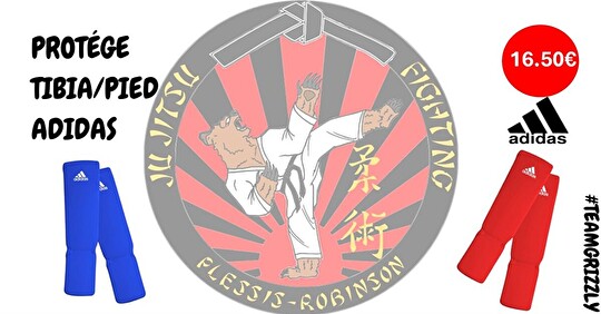 Partenariat Adidas -10% - Protège tibias Jujitsu (bleu ou rouge)