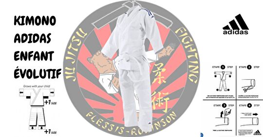 Kimono Evolutif Brodé (Ecusson club) - Enfant Adidas